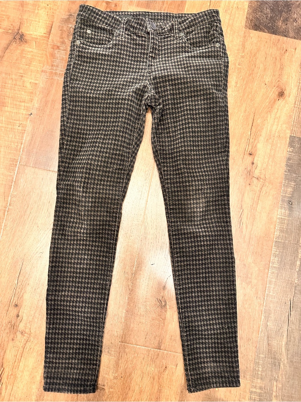 KUT from the kloth Classic Houndstooth Skinny Jeans - Black and Brown size 6